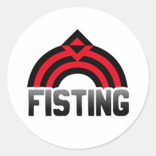 PEGATINA REDONDA FIST RAINBOW