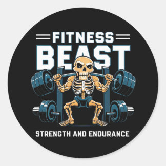 Pegatina Redonda Fitness Beast