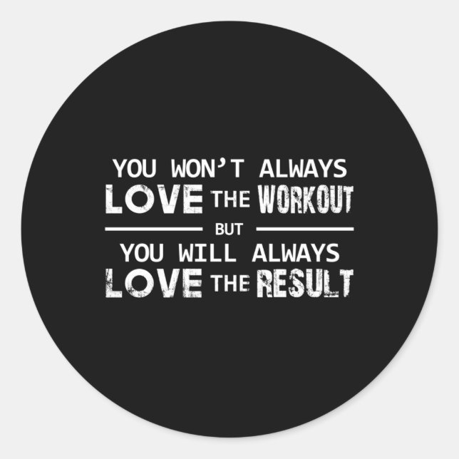 Pegatina Redonda Fitness Sport Gym Ejercicio entrenamiento Divertid (Anverso)