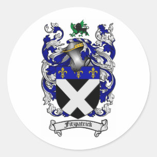 PEGATINA REDONDA FITZPATRICK FAMILK CREST - ESCUDO FITZPATRICK