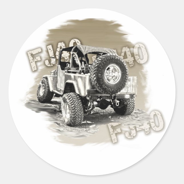 PEGATINA REDONDA FJ40 (Anverso)