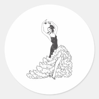Pegatina Redonda Flamenco_.ai