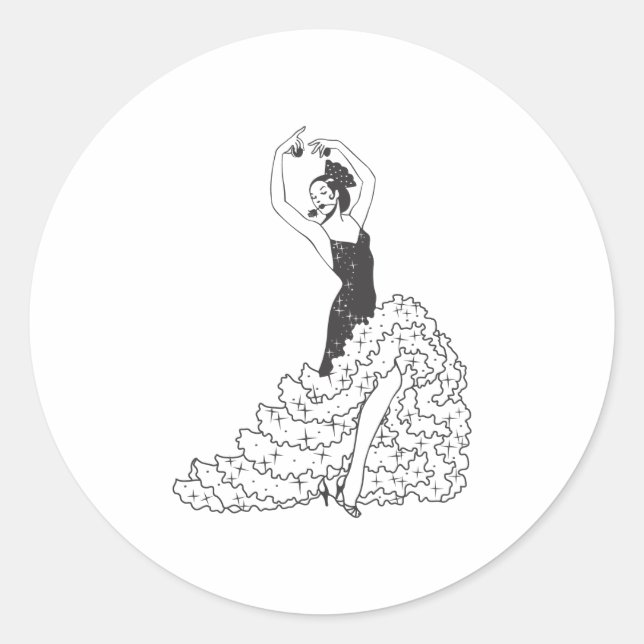 Pegatina Redonda Flamenco_.ai (Anverso)