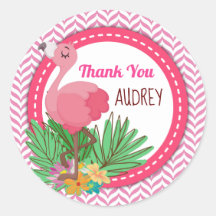 Flamingle Tropical Flamingo Favor Tag