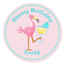 Flamingo con cóctel