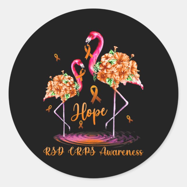 Pegatina Redonda Flamingo Rsd Crps Conciencia 1 (Anverso)