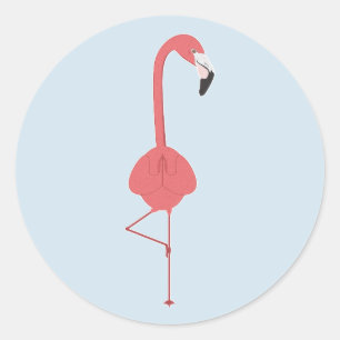 PEGATINA REDONDA FLAMINGO YOGA