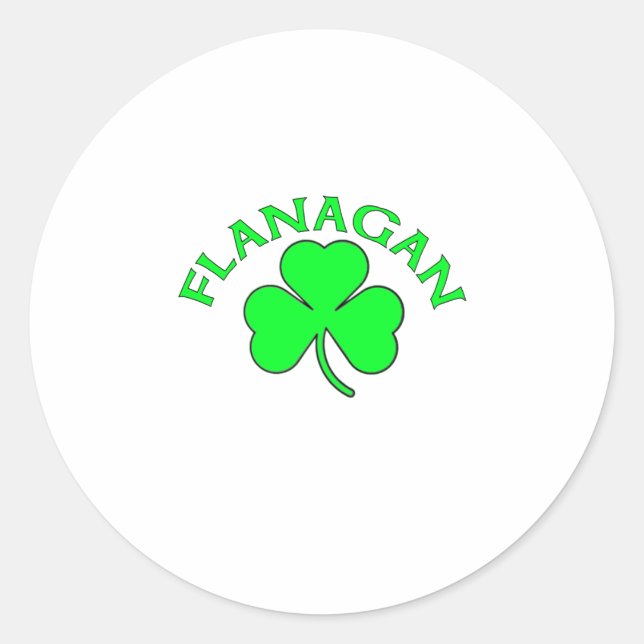 Pegatina Redonda Flanagan (Anverso)