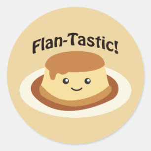 Pegatina Redonda ¡Flantastic! Cospel lindo