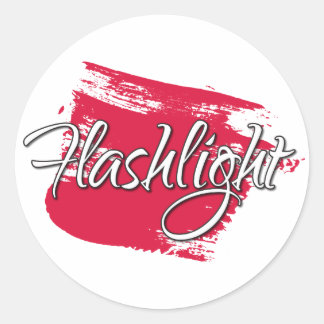 Pegatina Redonda Flashlight