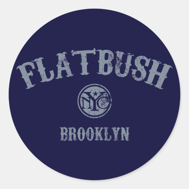 Pegatina Redonda Flatbush (Anverso)