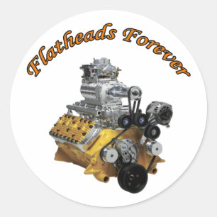 Pegatina Redonda Flatheads Forever