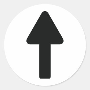 Pegatina Redonda flecha encima del icono