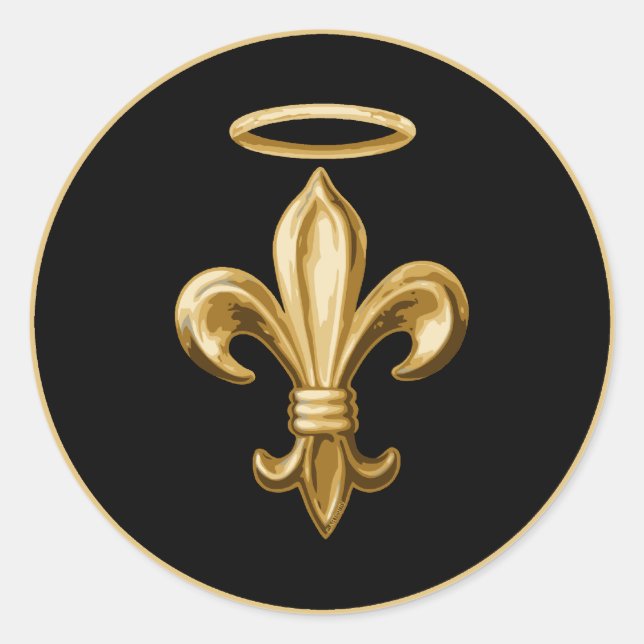 Pegatina Redonda Fleur de Halo (Anverso)