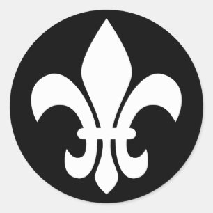 Pegatina Redonda Fleur de Lis