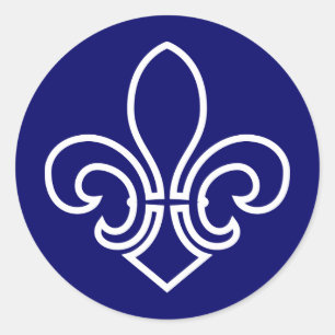 Pegatina Redonda Fleur de Lis