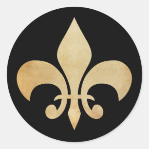 Pegatina Redonda Fleur de Lis