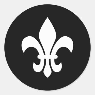 Pegatina Redonda Fleur de Lis