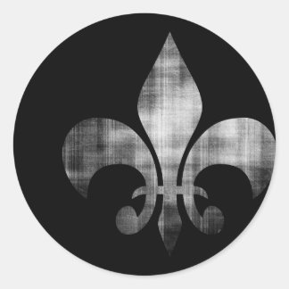 Pegatina Redonda Fleur-de-lis