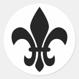 Pegatina Redonda Fleur de Lis