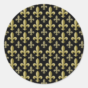 Pegatina Redonda Fleur-de-lis