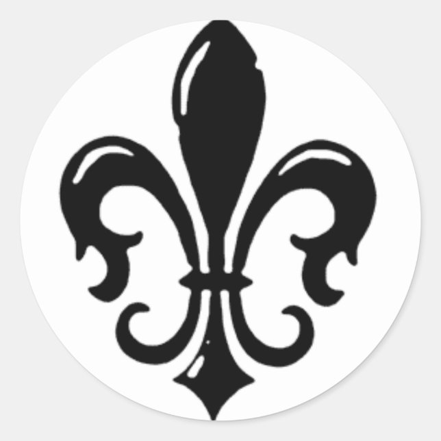 Pegatina Redonda Fleur Di Lis Designs (Anverso)