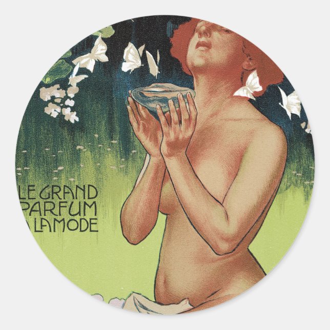 Pegatina Redonda Fleurs de Mousse (Anverso)