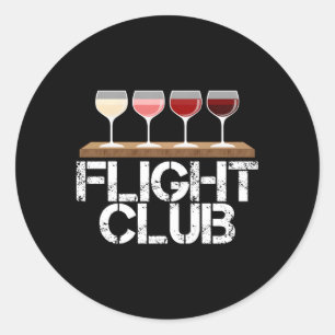 Pegatina Redonda Flight Wine Club Fomo Wine Tasting Sample Rosa Red