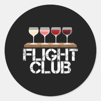 Pegatina Redonda Flight Wine Club Fomo Wine Tasting Sample Rosa Red