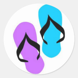 Pegatina Redonda Flip Flops