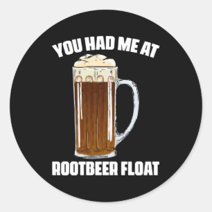 Pegatina Redonda Float Rootbeer Sayings Soda
