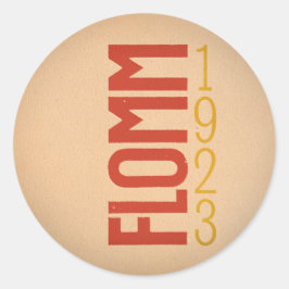 PEGATINA REDONDA FLOMM 1923