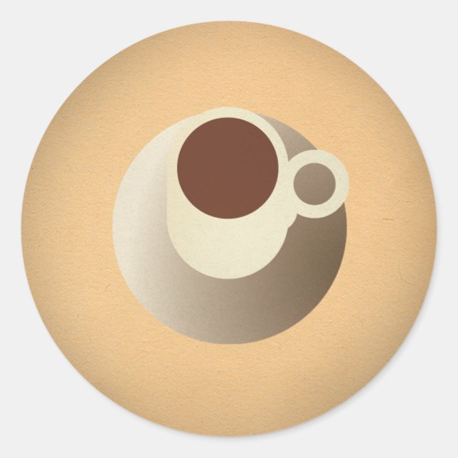 Pegatina Redonda FLomm Power Gib: ESPRESSO! (Anverso)