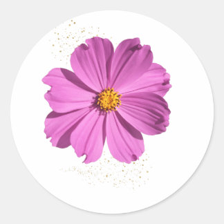 Pegatina Redonda Flor