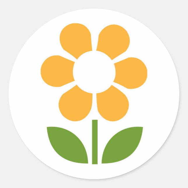 Pegatina Redonda Flor (Anverso)