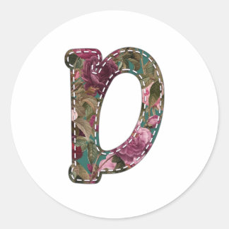 Pegatina Redonda Flor D