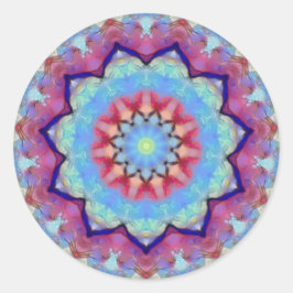 Pegatina Redonda Flor de arcoiris Mandala Pequeños Pegatinas redond