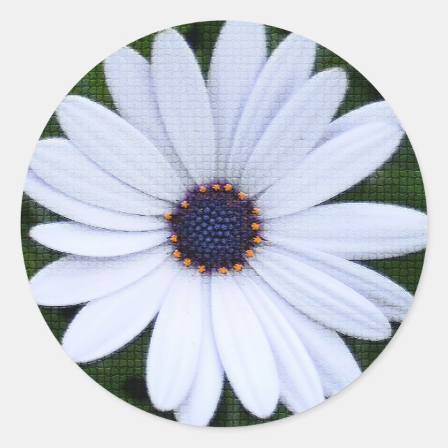 Pegatina Redonda Flor de barro (Anverso)