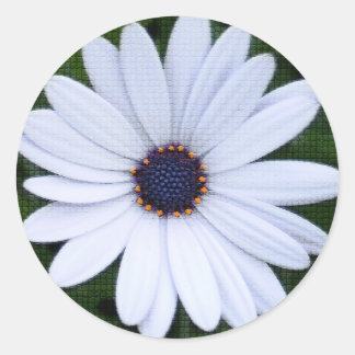 Pegatina Redonda Flor de barro
