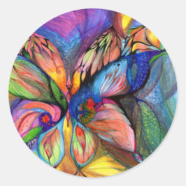 Pegatina Redonda Flor de dreamland