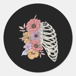 Pegatina Redonda Flor de jaula fácil disfraz de Halloween