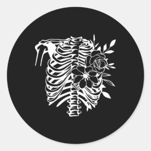 Pegatina Redonda Flor de jaula fácil disfraz de Halloween 1