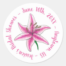 Flor de lirio rosa Jardín floral de boda Baby Show