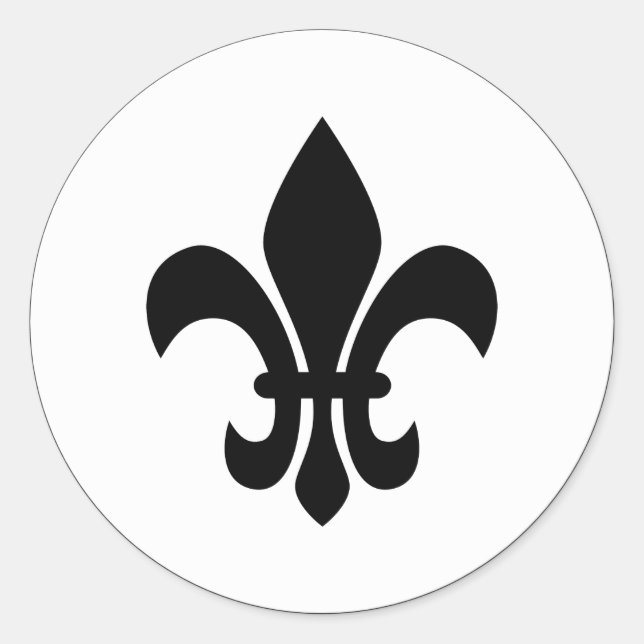Pegatina Redonda Flor de Lis (Anverso)