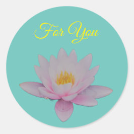 Pegatina Redonda Flor de Lotus