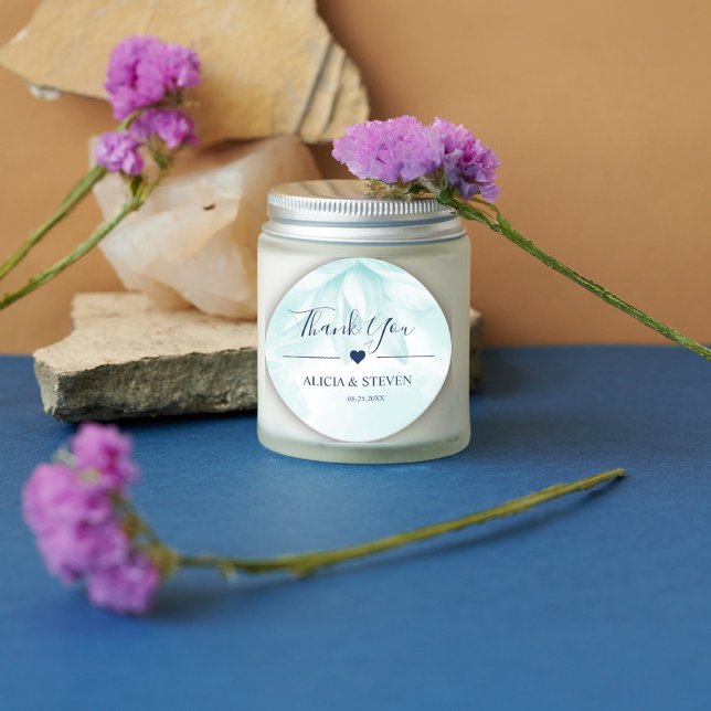 Pegatina Redonda Flor de magnolia etérea, gracias (Subido por el creador)