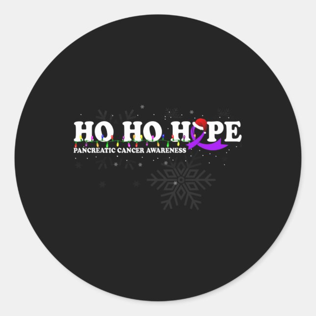 Pegatina Redonda Flor de SENSIBILIZACIÓN PANCREÁTICA del CÁNCER que (Anverso)