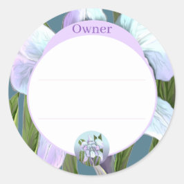 Pegatina Redonda Flor de Smeraldo