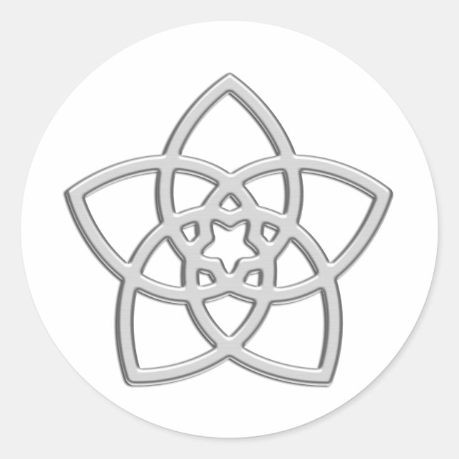 Pegatina Redonda Flor de venus - flor de los amores (Anverso)