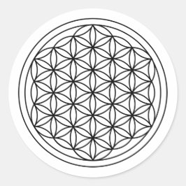 Pegatina Redonda Flor de vida -